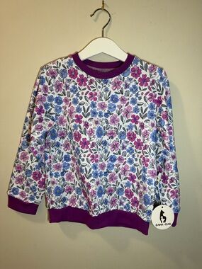 NWT Girls' Bamboo Purple Crewneck Sweatshirt - 4T
